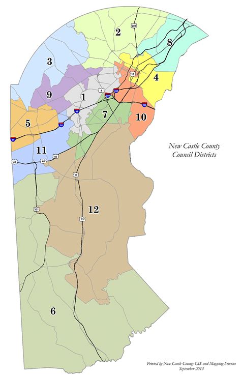 new castle county district map